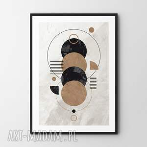 plakaty plakat brązowa geometria w stylu boho - format 30x40 cm