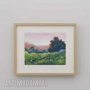 pejzaż - praca pastelami suchymi, pastele suche