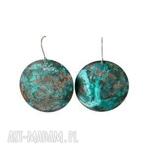 Prezent Błękitna planeta 4 cm c1398, kolczyki koła