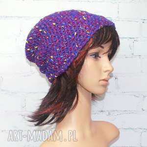 handmade czapki beanie - melanżowa czapka