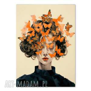 plakaty plakat - kobieta i motyle 40x50 cm (8 - 2 0048)