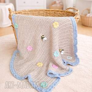 Magic Garden wełna merino bawełna, kocyk dziecięcy