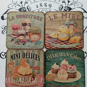 Dekoracyjne podkładki vintage decoupage, shabby chic