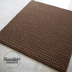 dywan kwadratowy ze sznurka 100x100 do łazienki kuchni dywanik bawełniany