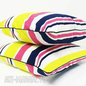 handmade poduszki komplet 2 poduszek 40x40cm w kolorystyce letniej