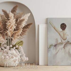 balerina, ręcznie malowany obraz olejny abstrakcja 70x100 cm baletnica