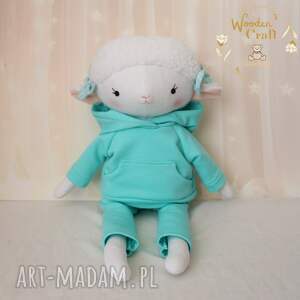 owieczka luna w miętowym dresiku przytulanka - Dla dziecka maskotki