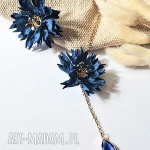 Naszyjnik chabry bławatek - niebieskie kwiaty handmade