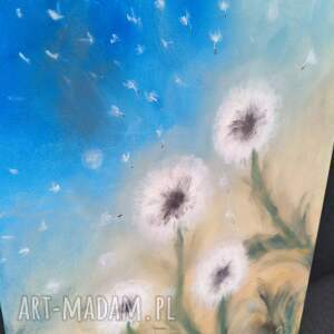 obraz olejny 65x50 dmuchawce om medytacja spokój energia abstrakcja, buddyzm