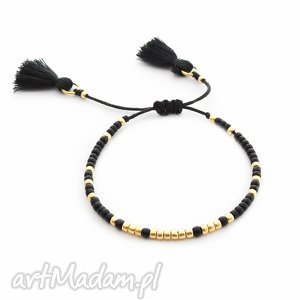 handmade bransoletka minimal - simple black