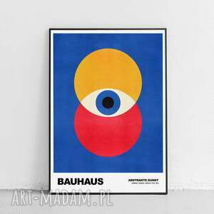 plakat bauhaus niebieski - format 61x91 cm prezent