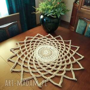 ręcznie zrobione podkładki serweta dekoracyjna ze sznurka bawełnianego