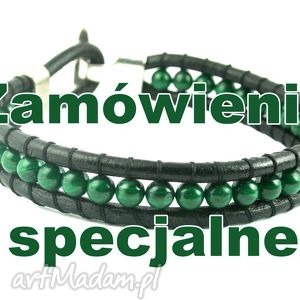 handmade zamówienie specjalne: malachit naturalny