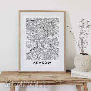 plakat mapa krakowa - format 40x50 cm