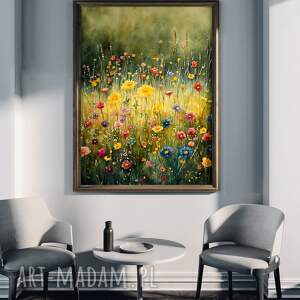 Prezent Letnia - grafika na plakacie na A3, łąka, lato, a3