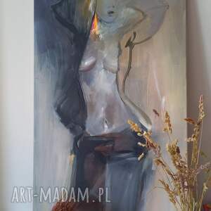 woman 120x60, obraz do salonu zmysłowy obraz, kobieta w sztuce