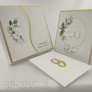 handmade scrapbooking kartki kartka na ślub w pudełku z kopertą, w21