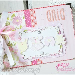 handmade scrapbooking albumy komplet - album na zdjęcia i kartka gratulacyjna