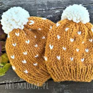 handmade czapki jesienno - zimowa czapka dla dziecka