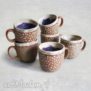 handmade kubki kubek ceramiczny w kropki
