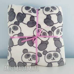 mięciutki kocyk w pandy 80x100 - Zapętlona Nitka pokoik dziecka