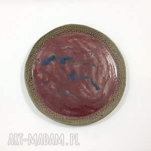 handmade ceramika talerz / patera okrągła