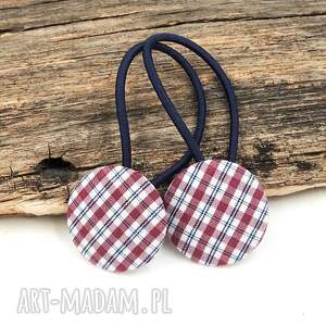 Prezent w kratkę Charlotte, gumki do włosów