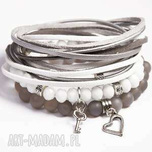 handmade white&grey