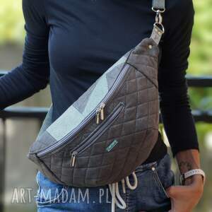 nerka xxl z łączonych tkanin mini plecak nerkoplecak na prezent, jesienna