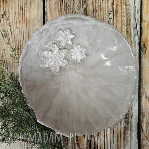 ceramiczna miska świąteczna z nieregularnym brzegiem, ręcznierobione, boże