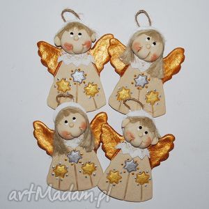 handmade prezenty na święta anielska rodzinka - Anioły