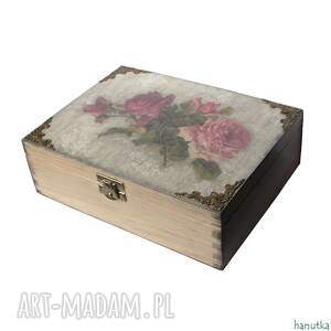 romantyczność - herbaciarka, prezent, pudełko biżuterię, szkatułka, róże