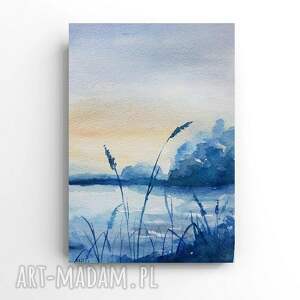 Pejzaż - akwarela formatu A5 (Rembrandt) - sygnowany, bez oprawy