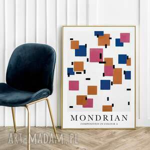 mondrian abstrakcja - plakat 50x70 cm, obraz reprodukcja
