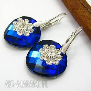 kolczyki "blue sky" swarovski twist bermuda blue