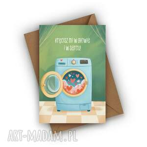 kartka walentynkowa - kręcisz mi w głowie i sercu walentynki