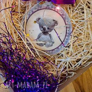 handmade pomysł na upominek świąteczny bombka miś