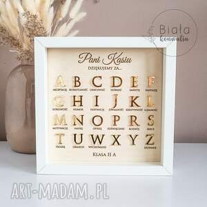 biala konwalia podziękowania dla nauczyciela ramka z podziękowaniem, 3d