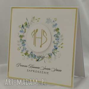 zaproszenia komunijne z personalizacją, wzór 27a pierwsza komunia