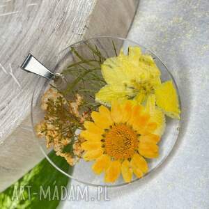 ze wspomnieniem lata z1907, z kwiatami, wisior na jesień