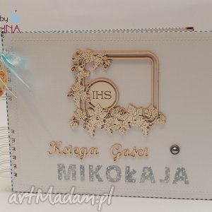 handmade scrapbooking albumy księga gości komunia chrzciny urodziny