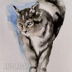 Kot. Akwarela, kot, akwarela, dekoracja - ścian