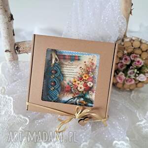 brelok makramowy upominek dla nauczyciela koniec roku szkolnego, pomysł