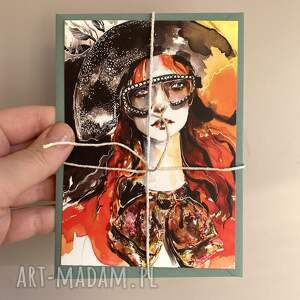 muse 1, wydruk w rozmiarze pocztówki, ilustracja modowa, plakat, art print