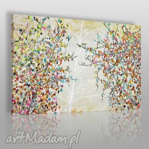 obraz na płótnie - drzewa liście - 120x80 - VAKU DSGN dom obrazy