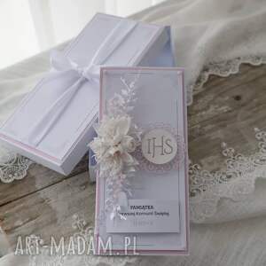 Prezent Kartka pamiątka Pierwszej Komunii Świętej dla dziewczynki