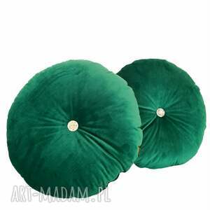 handmade poduszki poduszka premium dekoracyjna glamour welur butelkowa zieleń