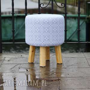 pufa szara mozaika - 36 cm taboret, ryczka, stołek, siedzisko, hocker