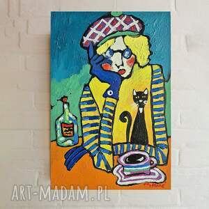 obraz olejny jeszcze jedna kwa i wszystko będzie dobrze, obrazy