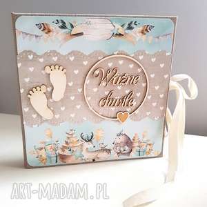 handmade scrapbooking albumy dziecięcy album harmonijkowy - ważne chwile